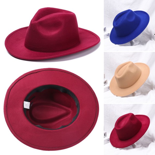 Fedora Hat Jazz Cap Cowboy Hat KHAKI - korkea laatu