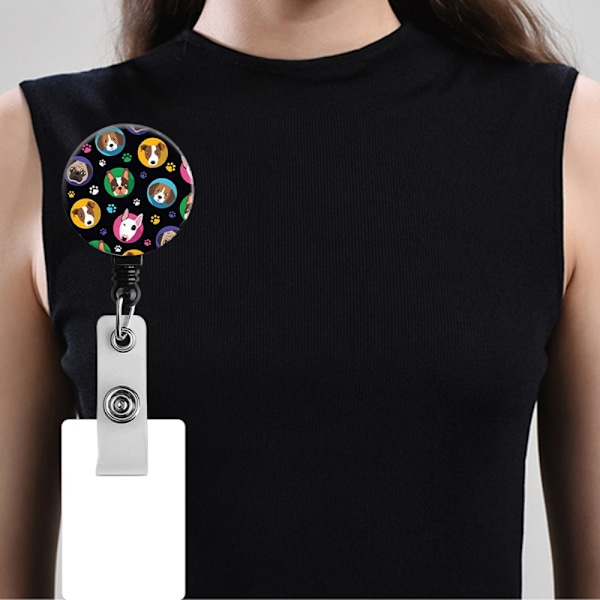 3-osainen sisäänvedettävä avaimenperä Badge Holder - korkealaatuinen