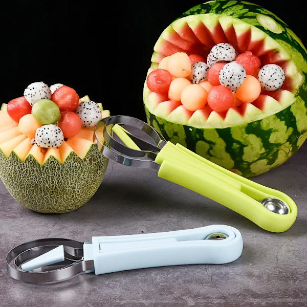 3 i 1 fruktballer melon och fruktseparator köksmaterial - spot försäljning blue
