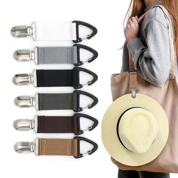 2 kpl Hattupidike Kangasklipsit KHAKI - spot-ale Khaki