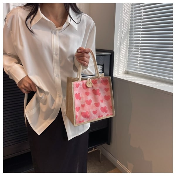 Lunchbox Bag Kantolaukku PINK BUTTON STYLE - varastossa Pink Button Style-Button Style