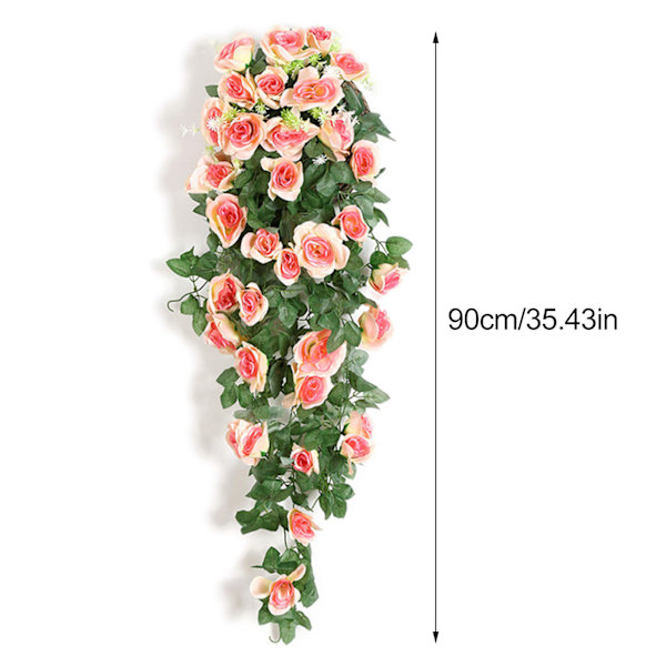 2 st konstgjorda blomma falska växt vinrankor dekoration - high quality rose red