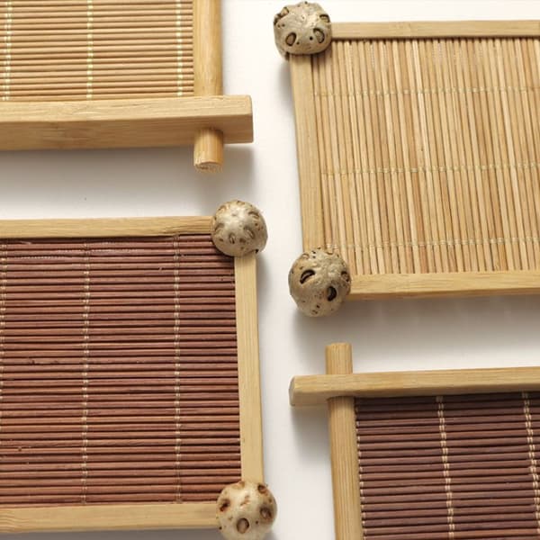 3st Cup Mat Bambu Underlägg - high quality D1