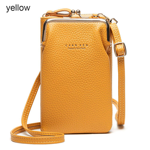 Naisten puhelinkotelo Crossbody Bag KELTAINEN - varastossa yellow