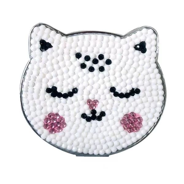 Meikkipeili Timanttimaalaus PINK CAT - varastossa