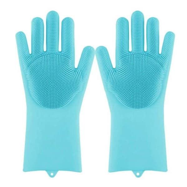 Magic Gloves Silikonikumipesukone Scrubber Kitchen Clean - varastossa Pink One Size