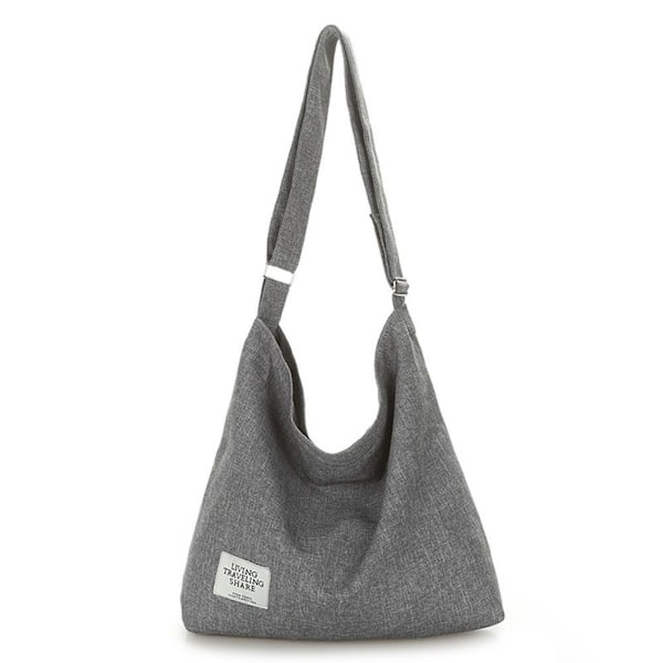 axelväska, väska för damer, tyg Messenger GRÅ - high quality Gray