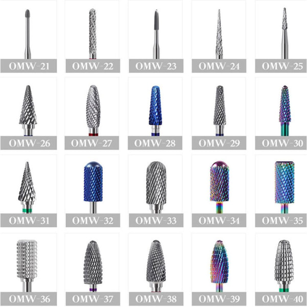 Nail Drill Bit Nail File Sliphuvud - on stock OWM-23