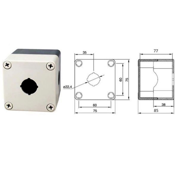 Knappomkopplare Box Switch Control Box XAL-1 - stock