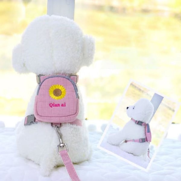 Dog Self Ryggsäck Pet Rullesäck PINK - spot försäljning pink M