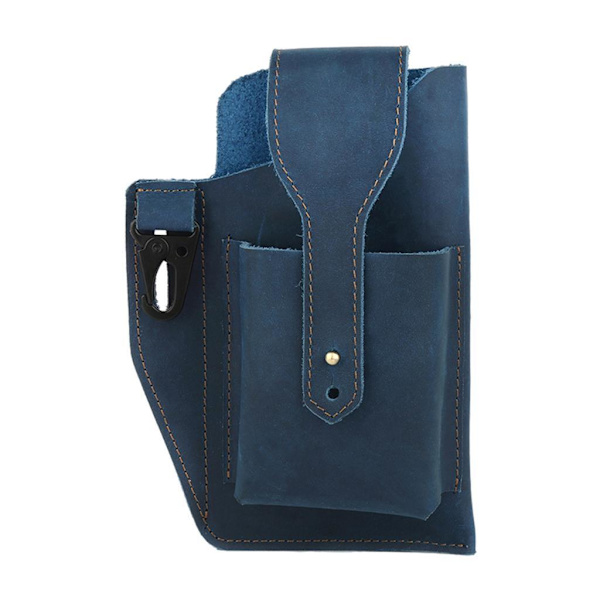 1/2/3 läder telefon hölster bältesväska Snygg midjeväska ficka - spot försäljning Blue 1 Pc
