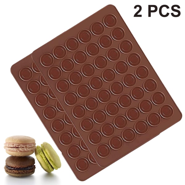 2kpl Silikoniselkämatto 48 reikää Macarons Silicone Mat - varastossa