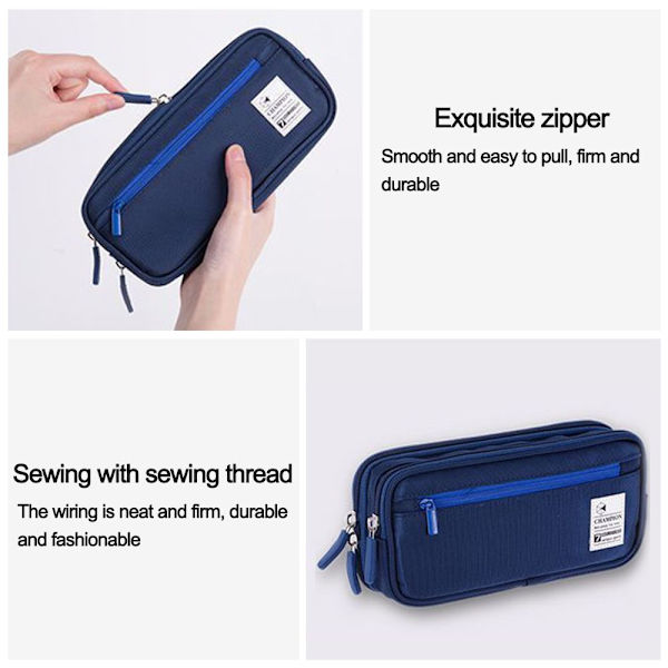 Creative Case Söta Studenter Pennfodral blå - stock blue
