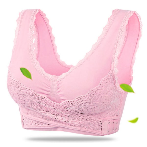 Naisten Naisten Jooga Sports Sleep Comfort Liiviliivit Full Cup Top - korkea laatu Pink M