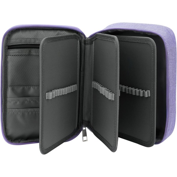 Case 72 fack färg pennfodral Portabel lila（1st） - high quality