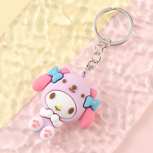 Tecknad Sanrio mjuk gummidocka nyckelring hängande nyckelring - on stock KT Cat one size