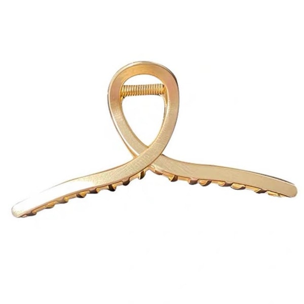 1 förpackning stora metallhårklämmor ihåliga Halkfria hårklämmor - high quality gold One-size