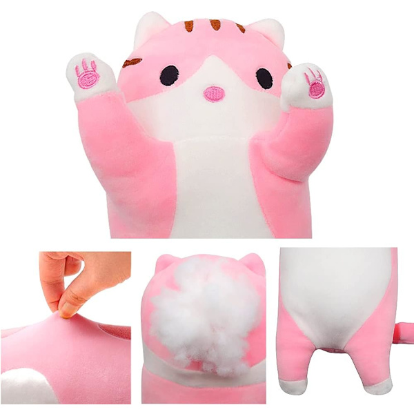 Söt plysch kattdocka fylld kudde docka leksaker katt mjuka prylar - high quality