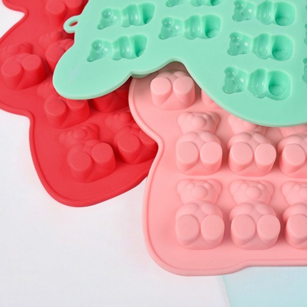 Gummy Bear Form blir socker ROSA - on stock pink