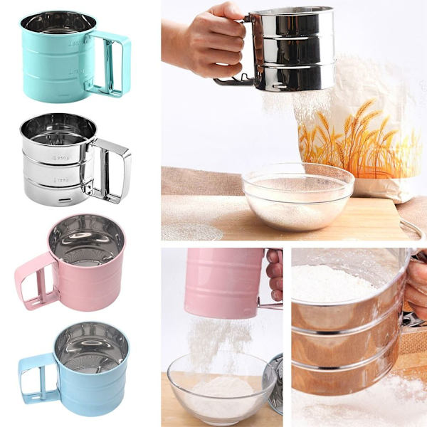 Mesh Mjöl Sil Cup Pulver Sil BLÅ - high quality blue