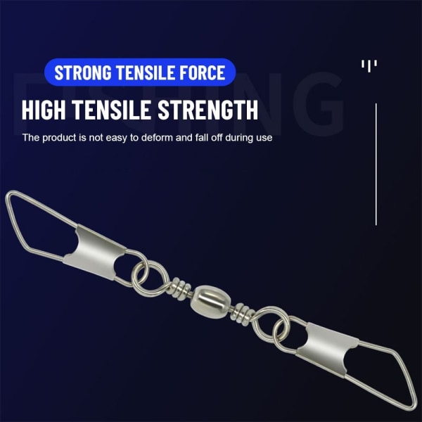 50 st Fishing Snap Connector med Pin Rolling Swivel 2 - high quality