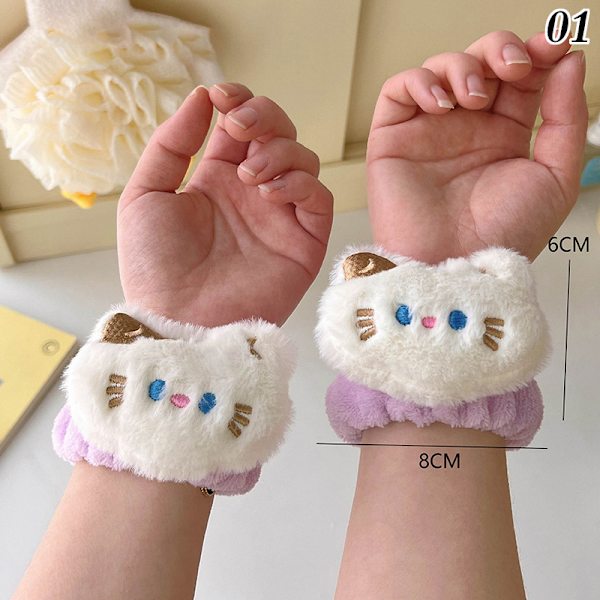 2 kpl Spa Rannepesuteippi Cartoon Fleece Pyyhepesuteippi Wr - laadukas 01