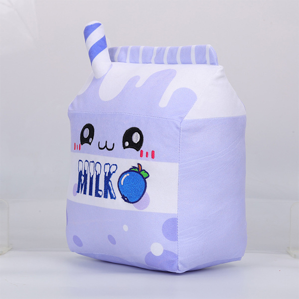 Maitokartonki pehmotyyny Maito PP puuvilla täytetty lelu sarjakuva maitonukke pojille tytöille - varastossa Blueberry Milk