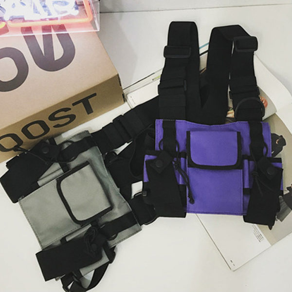 Miesten Tactical Eturinta Rig Bag Rintapakkaus Pussi Outdoor - Stock Purple