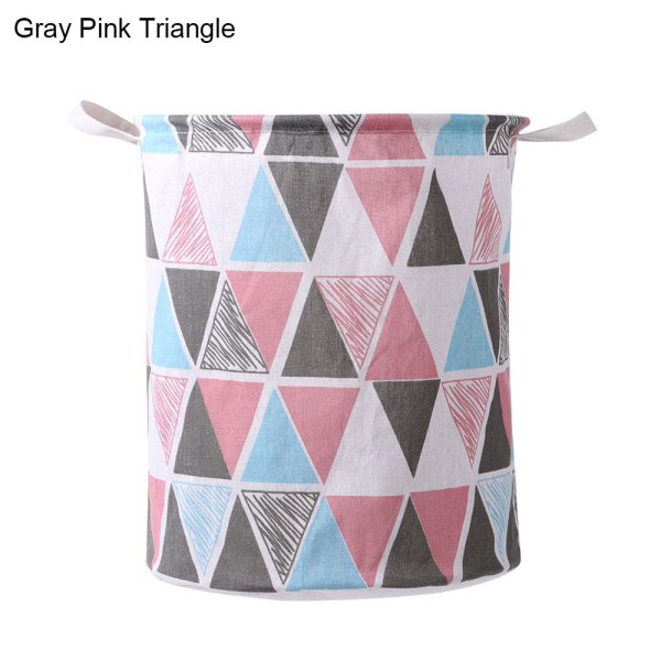 Hopfällbar Tvättkorg Hem Organizer GRÅ ROSA TRIANGEL GRÅ - on stock Gray Pink Triangle