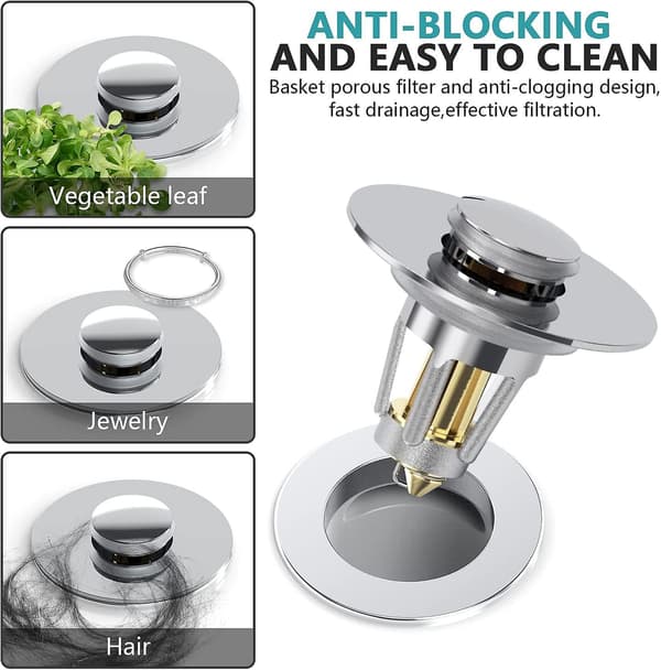 Universal Handfat Plugg Pop Up Sink Sil Stopper - high quality