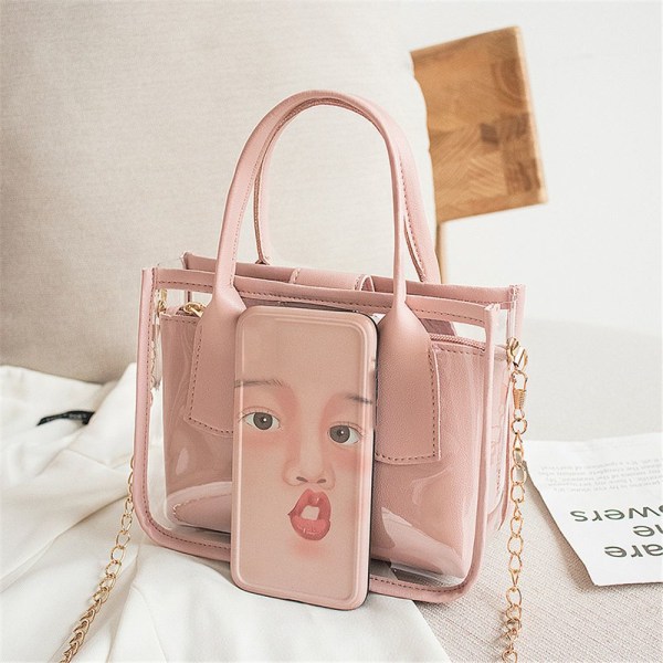 Mode kvinnor Transparenta axelväskor Små handväskor rosa - spot försäljning  pink fcbf | pink | Fyndiq