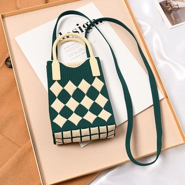 Kedjeaxel Crossbody-väska Stickad handväska för kvinnor LJUSBLÅ - high quality light blue