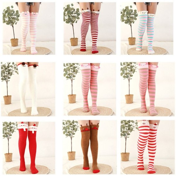 Coral Feece Sock Modeling Knästrumpor STYLE 3 - on stock Style 3