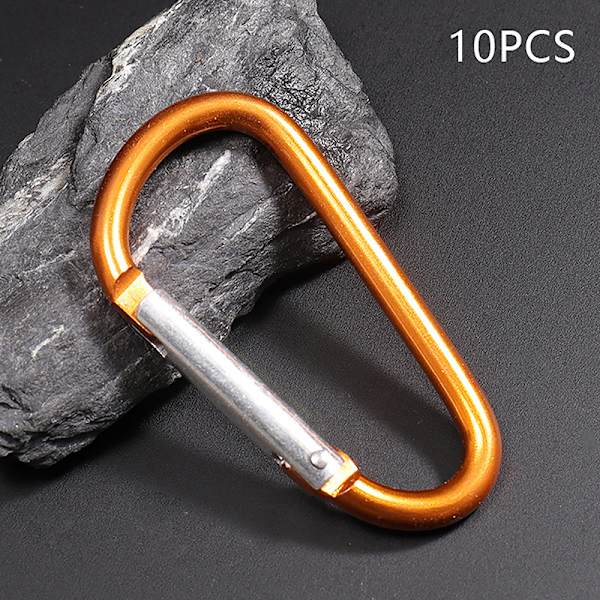 Karbinhake Nyckelring Aluminiumlegering D-ring Spänne Spring Carabin - spot försäljning Orange