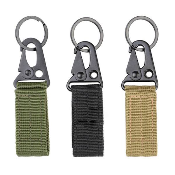 Hängande Webbing Spänne Vandring Klätterkarbin KHAKI - high quality Khaki