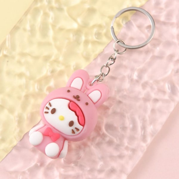 Tecknad Sanrio mjuk gummidocka nyckelring hängande nyckelring - high quality Kulemi one size