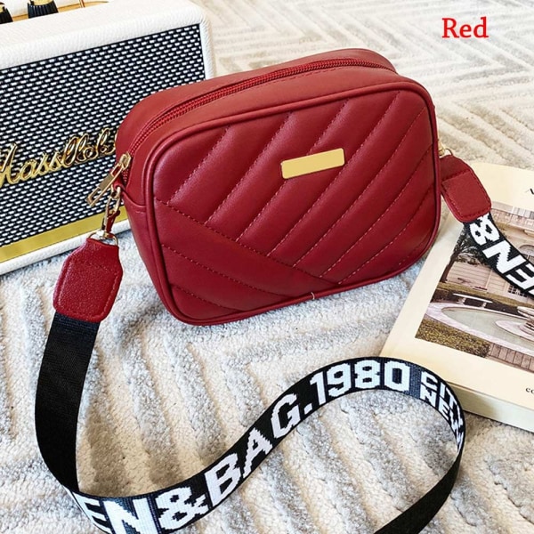 Mode PU Axelväska Handväskor Dam Sling Bag RÖD - stock red