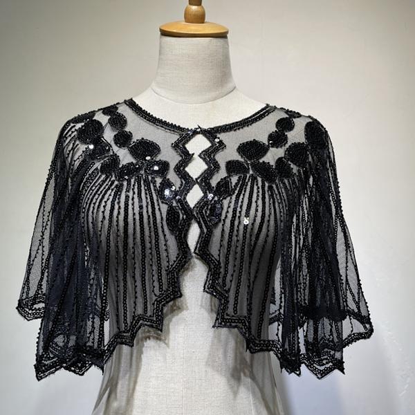 Flapper Sjal Beaded GULD - on stock Gold