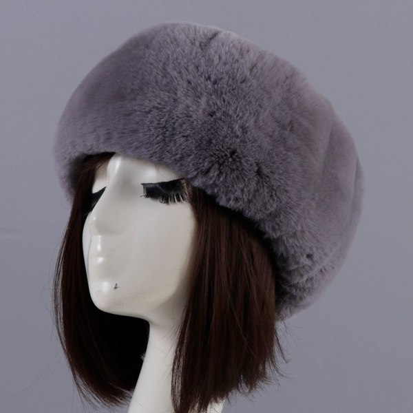 Faux Fur Headband Russian Cap Tyhjä Top VAALEENRUSKEA - varastossa