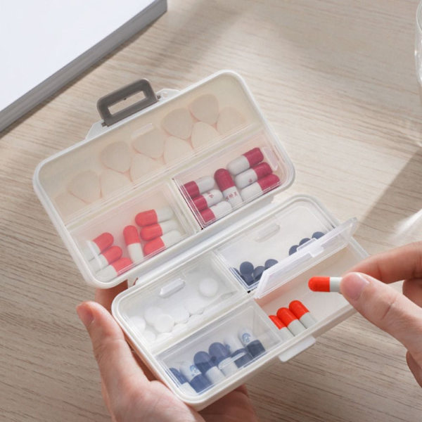 Pill Box Pill Case WHITE LL - stock White L-L