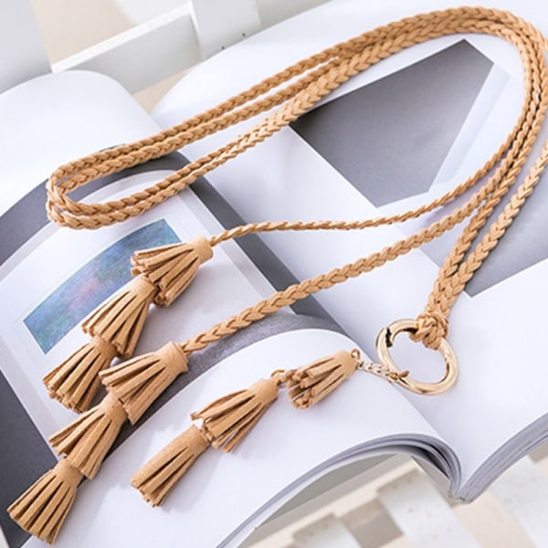 Kudottu vyötärököysi Boheemi vyötärönauha BEIGE - varastossa beige