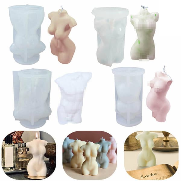 3D kroppsstearinljusform Silikonformkonstdesign - high quality #2
