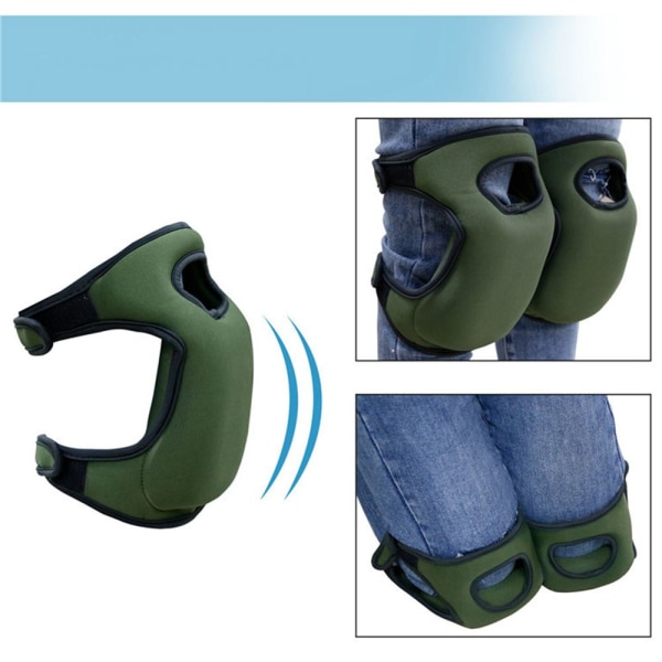 Knäskydd för trädgårdsarbete Mjukt Memory Foam Knäskydd GRÖN - spot sales green