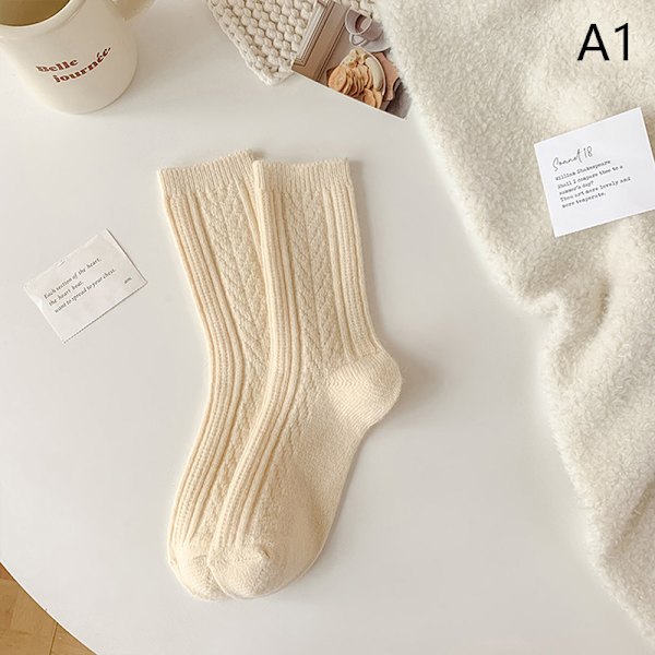 Nya vinterstrumpor Dam Cashmere Wool Tjocka Varma Damstrumpor S - on stock Beige