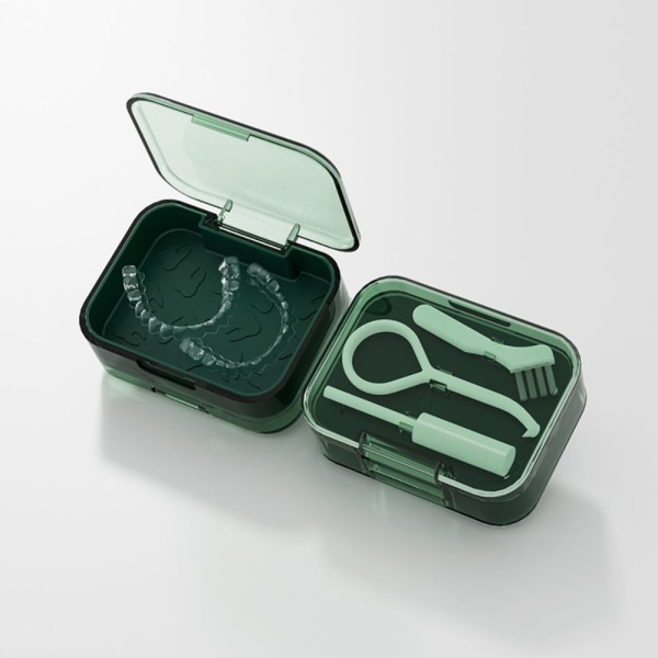 Hammasproteesi Kylpylaatikko Hampaiden säilytyslaatikko VIHREÄ - korkea laatu green