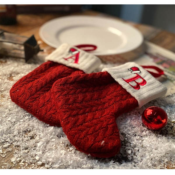 Letter Christmas Stocking Candy Gift Bag - varastossa V