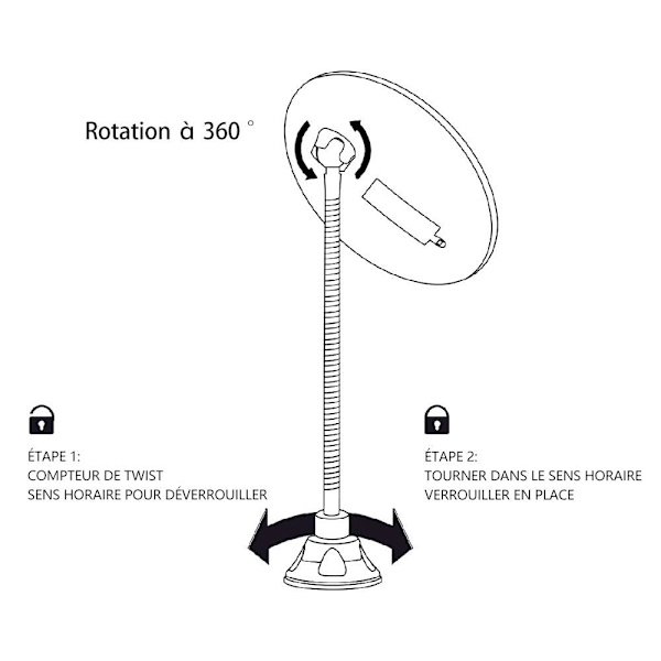 10X sminkspegel med LED-ljus sminkspegel - on stock