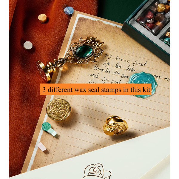 Tiivistysvahaleimasin lahjapakkaussetti - spot-myynti Wax Seal Stamp Set