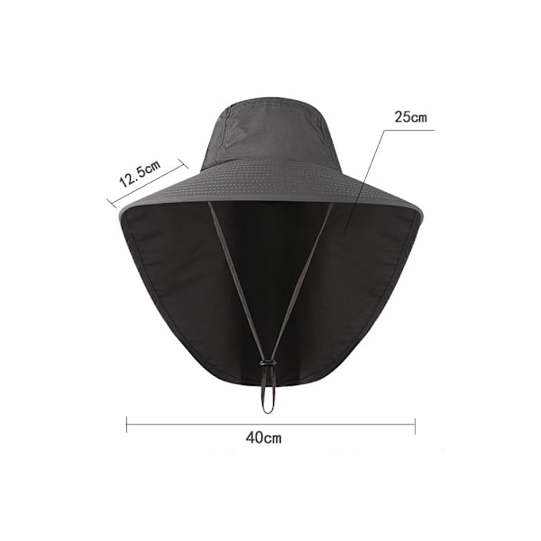 Solskyddsmössa utomhus för män och kvinnor Fiskarhatt Cap - high quality dark grey