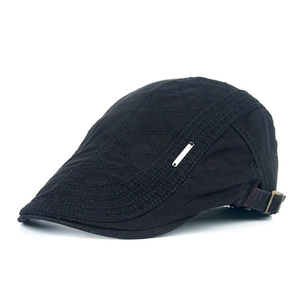 Flat Cap Basker SVART - on stock black